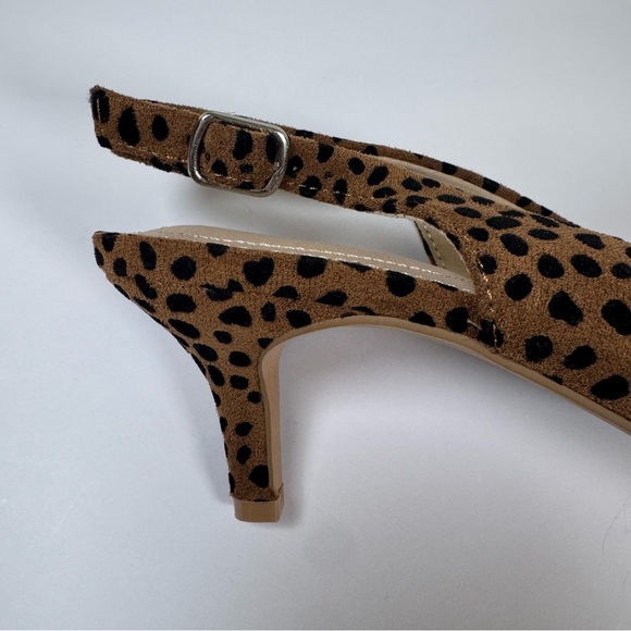 Isaac Mizrahi Leopard Print Slingback Kitten Heel - Size 9 - Picture 3 of 10